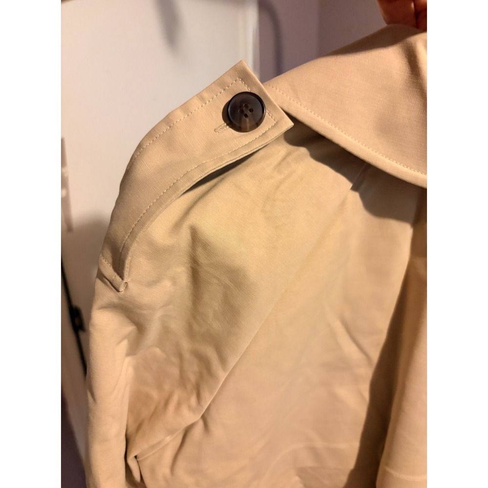 Beautiful Nordstrom Tan Crop Jacket with Pockets Sz S - Picture 6 of 9